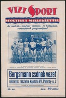 1927 A Vízi-Sport VII. évfolyamának 10. Száma, Vízilabda, úszás  és Egyéb Sportágakkal Kapcsolatos Cikkekkel, 36p - Non Classés