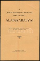 1939 A Magyarországi Németek Szövetsége Alapszabályai 8p - Non Classés