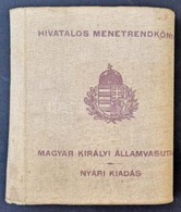 1939 Magyar Királyi Államvasutak: Hivatalos Menetrendkönyv - Non Classés