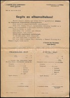 1945 A Fasiszták Által Elhurcoltakat Segítő Bizottság Segítségkérő Nyomtatványa / űrlapja - Non Classificati