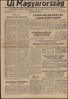 1956 Új Magyarország. A Petőfi Pár (Nemzeti Parasztpárt) Napilapja. I. évf. 1. Sz. 1956. Nov. 2. Szerk.: Féja Géza, 4 P. - Non Classificati