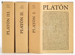 Platón összes Művei. I-III. Kötet. Bibliotheca Classica. Bp.,1984,Európa. Kiadói Egészvászon-kötés, Kiadói Papír Védőbor - Zonder Classificatie