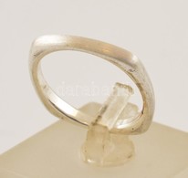 Ezüst(Ag) Négyszögletes Gyűrű, Jelzett, Méret: 56, Nettó: 2 G - Altri & Non Classificati