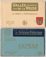 ** 5 Db RÉGI Belga Képeslapfüzet, összesen 50 Lappal / 5 Pre-1945 Belgian Postcard Booklets With 50 Cards All Together:  - Non Classés