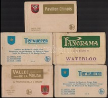 ** 5 Db RÉGI Belga Képeslapfüzet, összesen 50 Lappal / 5 Pre-1945 Belgian Postcard Booklets With 50 Cards All Together:  - Unclassified
