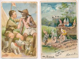 ** * 30 Db RÉGI Humoros és Művész Motívumlap / 30 Pre-1945 Humour And Art Motive Postcards - Non Classificati