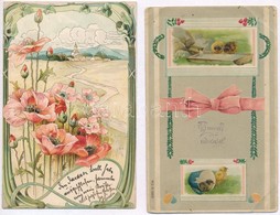 ** * 23 Db RÉGI Virágos Litho Motívumlap / 23 Pre-1945 Flower Litho Motive Postcards - Non Classificati