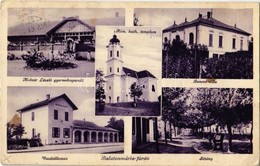 T2/T3 1935 Balatonmáriafürdő, Molnár László Gyermeknyaraló, Római Katolikus Templom, Vasútállomás, Bencsó Villa, Sétány  - Non Classés