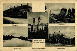 T2/T3 1948 Békésszentandrás, Községháza, Szövőgyár, Hősök Szobra, Emlékmű, Római Katolikus Templom, Szanatórium, Körös ( - Non Classés