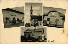 T2/T3 1951 Bogyiszló, Hangya Szövetkezet üzlete, Hitelszövetkezet, Református Templom (EB) - Non Classés