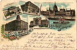 T2/T3 1897 (Vorläufer!) Budapest, Nemzeti Múzeum, Műegyetem, Nemzeti Színház, Központi Pályaudvar, új Országház. Art Nou - Non Classificati