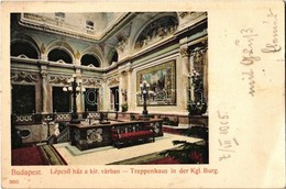 T3 1905 Budapest I. Királyi Vár Lépcsőháza, Belső. Taussig Arthur 5695. (szakadás / Tear) - Non Classés