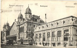 T2/T3 1923 Budapest VI. Nyugati Pályaudvar, Vasútállomás, Villamos, Automobil - Képeslapfüzetből (EK) - Non Classificati