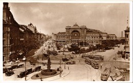 ** T1 Budapest VII. Baross Tér, Keleti Pályaudvar, Villamosok, Bank, Teherautó, Autómobilok - Non Classificati