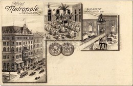 T2 1931 Budapest VII. Hotel Metropole Szálloda Reklámlapja, Belsők, Villamos. Rákóczi út 58. Pápai Ernő Kiadása - Non Classificati