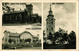 T3 1935 Zsáka, Báró Vay Kastély, Református Templom, Községháza (EB) - Non Classés