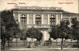 T2/T3 1911 Beszterce, Bistritz, Bistrita; Polgári Leányiskola. F. Stolzenberg Kiadása / Girl School  (EK) - Non Classificati