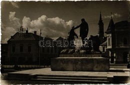 T1/T2 1943 Zilah, Zalau; Fő Tér, Wesselényi Szobor, Gyógyszertár, Éder Géza Vas és Festék Kereskedése / Main Square, Sta - Non Classificati