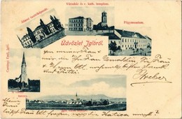 T2/T3 1899 Igló, Zipser Neudorf, Spisská Nová Ves; Állami Tanító Képezde, Városház, Római Katolikus Templom, Főgimnázium - Non Classés