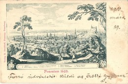 T2/T3 1900 Pozsony, Pressburg, Bratislava; Posonium Anno 1649. Verlag R. Drodtleff / Castle (fl) - Non Classés