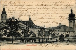 * T2/T3 1901 Szepesolaszi, Wallendorf, Spisské Vlachy; Fő Tér, Templomok. Szoller Géza Kiadása  / Main Square, Churches  - Sin Clasificación