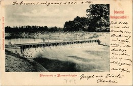 T2 1901 Beregszász, Berehove; Duzzasztó A Borzsa Folyón. Auer Károly Kiadása / Dam Of Borzhava River - Non Classificati