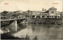 ** T2/T3 Ungvár, Uzshorod, Uzhorod; Ung Folyó Hídja, Hotel Korona Szálló / Uzh River Bridge, Hotel (r) - Non Classificati