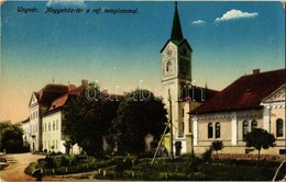 T2/T3 1915 Ungvár, Uzshorod, Uzhorod; Megyeház Tér, Vármegyeháza, Református Templom / County Hall, Calvinist Church (EK - Non Classificati