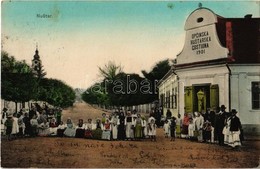 * T3 Berzétemonostor, Nustar; Községi Vendéglő, Falubeliek / Opcinska Nustarska Gostiona 1901 / Restaurant, Villagers, F - Ohne Zuordnung