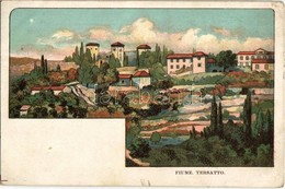 ** T2/T3 Fiume, Rijeka; Tersatto / Trsat. Litho (tiny Tear) - Sin Clasificación