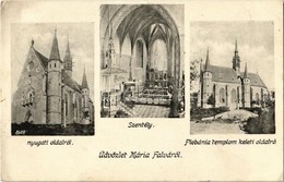 T2/T3 1909 Máriafalva, Mariasdorf; Plébániatemplom Keleti és Nyugati Oldala, Szentély, Belső / Kirche / Church Interior  - Sin Clasificación