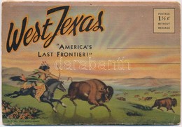 ** T3 West Texas - America's Last Frontier!, Bull-dogging A Hereford. Leporellocard With 9 Cards (holes) - Non Classificati