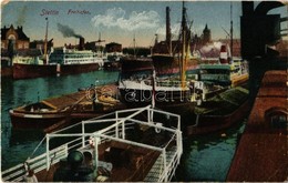 ** T2/T3 Szczecin, Stettin; Freihafen / Port With Ships  (EK) - Ohne Zuordnung