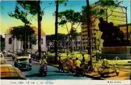 * T2 1974 Saigon, Ho Chi Minh City; Gong Vien Le Loi / Le Loi Park With Automobiles, Motorbike And Bicycles - Non Classificati