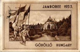 T2/T3 1933 Gödöllő, Cserkész Jamboree / International Scouting Jamboree In Hungary, Boy Scouts With Flags + '1933 Gödöll - Non Classificati