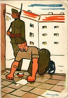 T2/T3 II. Világháborús, Humoros Magyar Katonai Lap; Kiadja Bruck Mihály / WWII Hungarian Military Art Postcard S: Magyar - Non Classés