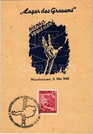* T2/T3 1945 Mauthausen, Lager Des Grauens. Niemals Vergessen! / Mauthausen Concentration Camp Memorial Art Postcard. Ca - Sin Clasificación
