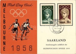 T2/T3 1956 Melbourne - Summer Olympics, First Day Card. Games Of The XVI Olympiad / Olympischen Spiele 1956 (fa) - Zonder Classificatie