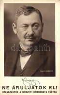 ** T2 Vázsonyi Vilmos. Ne áruljatok El! Szavazzatok A Nemzeti Demokrata Pártra. Photo Erdélyi / Hungarian Politician, Na - Unclassified