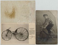 ** 3 Db RÉGI Kerékpáros Sport Motívum Képeslap / 3 Pre-1910 Bicycle Sport Motive Postcards - Ohne Zuordnung