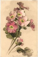 2 Db RÉGI C. Klein Litho Virág Motívumlap / 2 Pre-1945 Litho Flower Motive Postcards Signed By C. Klein - Non Classificati
