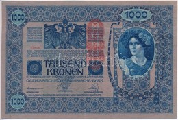 1902. 1000K Piros 'Deutschösterreich' Felülbélyegzéssel, Mindkét Oldala Német T:II - Sin Clasificación