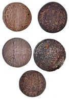 5db-os Vegyes Magyar és Osztrák Poltura és Krajcár Tétel, Közte 1709. Poltura Ag 'I. József' (0,88g); 1716C-H/P-W 3kr Ag - Non Classés