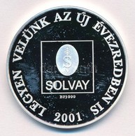 Bognár György (1944-) 2001. 'Solvay Pharma - Legyen Velünk Az új évezredben Is' Ag Emlékérem Eredeti Tokban, Tanúsítvánn - Non Classés