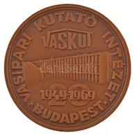 1974. 'Vasipari Kutató Intézet - Budapest - 25 éves évforduló' Kétoldalas Br Emlékérem, Eredeti Tokban (45mm) T:1- - Unclassified