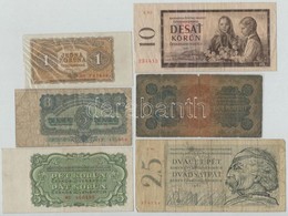 Csehszlovákia 1919-1961. 6db Klf Bankjegy, Közte 1921. 5K T:III,III-,IV
Czechoslovakia 1919-1961. 6pcs Of Diff Banknotes - Non Classificati