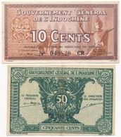 Francia Indokína 1939. 10c + 1942. 50c T:II-,III
French Indo-China 1939. 10 Cents + 1942. 50 Cents C:VF,F - Non Classés