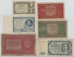 Lengyelország 1919-1936. 6db Klf Bankjegy T:III,III-,IV
Poland 1919-1936. 6pcs Of Diff Banknotes C:F,VG,G - Non Classés