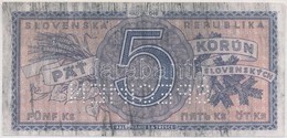 Szlovákia 1945. 5K Minta Perforációval T:III,III-
Slovakia 1945. 5 Korun Specimen With Perforation C:F, VG - Non Classificati