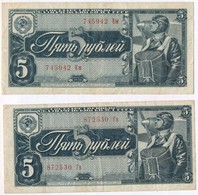 Szovjetunió 1938. 5R (2x) T:III 
Soviet Union 1938. 5 Rubles (2x) C:F - Ohne Zuordnung